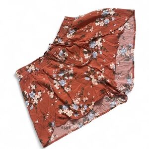 American Eagle Outfitters Rust Floral Shorts